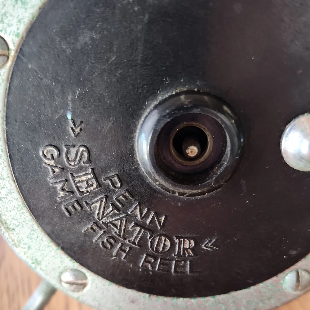 Vintage Fishing Reel with Line